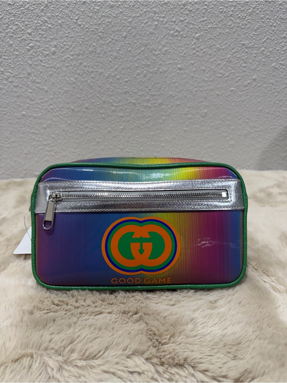 Gucci Rainbow Waist Bag with Green Trim